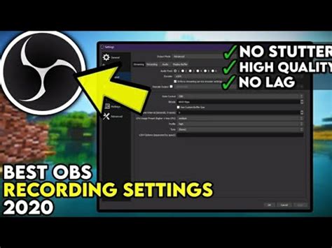 Best OBS Recording Settings 2020 Guide NO LAG NVENC 1080p 60fps YouTube