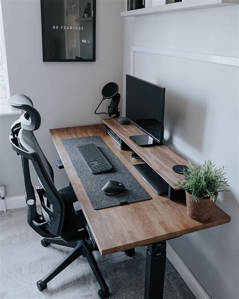 Minimalist Work From Home Office Setup Desk Schreibtisch Workspace