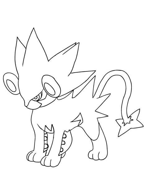 Luxray Pokemon Coloring Pages Free Printable
