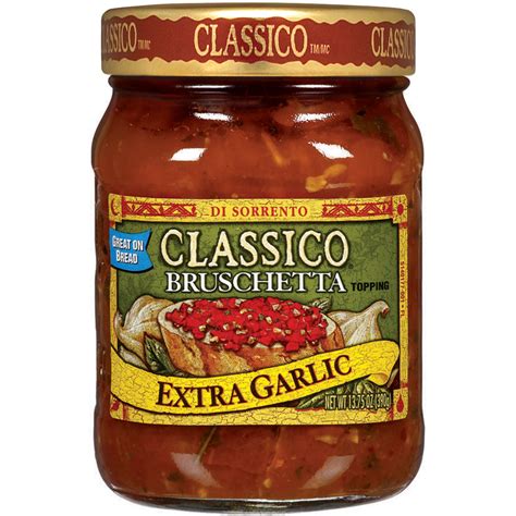 Classico Extra Garlic Bruschetta Topping, 13.75 oz Jar - Walmart.com