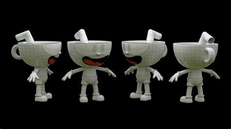 3d Model Cuphead Vr Ar Low Poly Cgtrader
