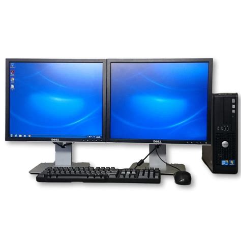Dell Optiplex 780 Desktop Computer Windows 7 Pro Dual 19 Monitor Set