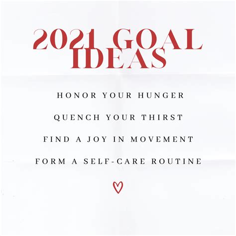 2021 Nutrition Goal Ideas Nutrition Creating Goals Self Care Routine