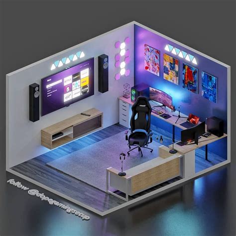 Awesome 3d Gaming And Chill Room From Dopegamingsetup 🖥