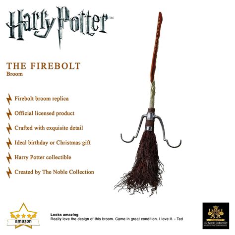 Buy The Noble Collection Harry Potter Firebolt Broom Approx 42in