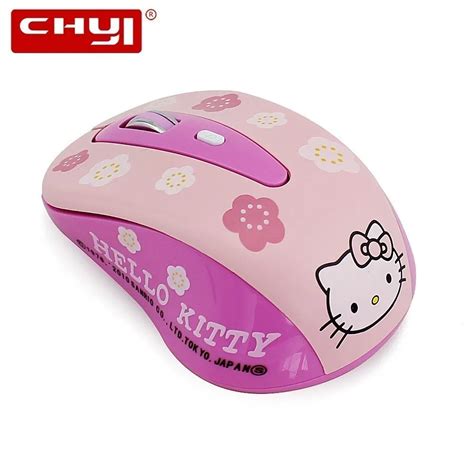 Chyi Wireless Computer Mouse Hello Kitty Pink Mini T Mause 1600dpi
