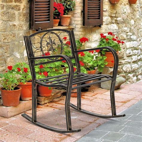 The set is designed for relatively heavy people and can support lots metal patio furniture you'll love | wayfair. Heavy duty Outdoor Metal Double Rocking Chair patio Garden ...