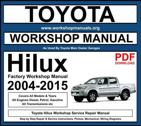 Repair Manuals And Literature Toyota Hilux Repair Manual Haynes Manual