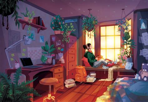 Study Girl Takes A Break By Chasingartwork On Deviantart Bedroom