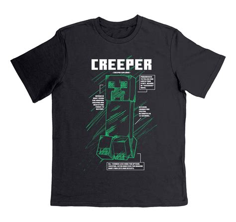 Minecraft Creeper Anatomy Mens T Shirt Gamestop