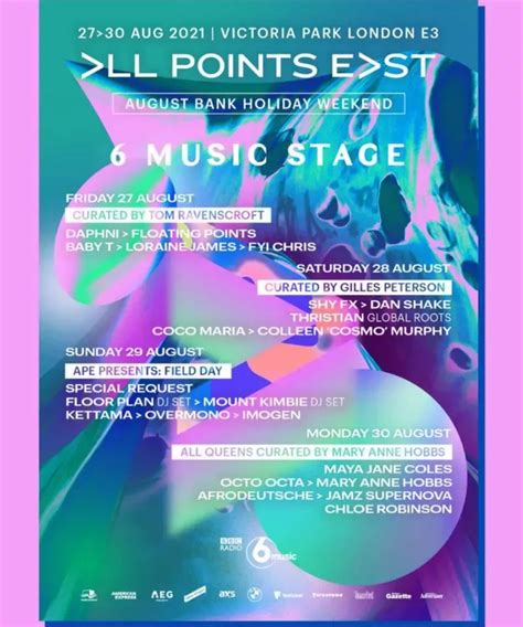 Bbc Radio 6 Music Anuncia El 6 Music Stage En All Points East 2021