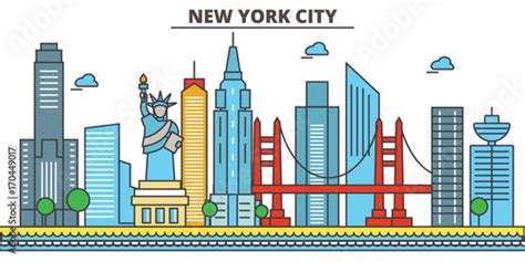 New York City Skyline Cartoon