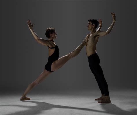 ballet dancers performing a pas de deux by nisian hughes