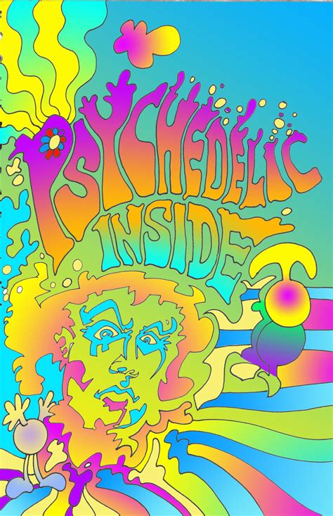 Psychedelic Inside Psychedelic Poster Hippie Art Psychadelic Art