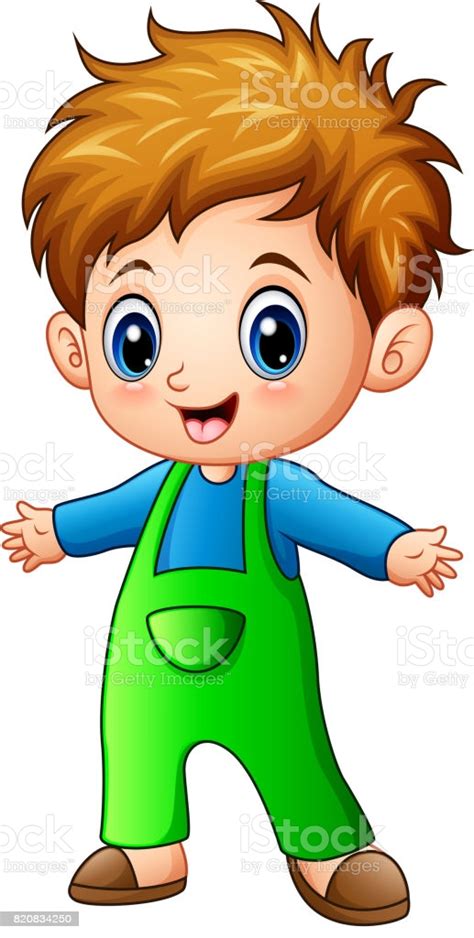 Cartoon characters are fun and easy to draw because they can take many shapes and sizes. Cute Little Boy Cartoon Stock Illustration - Download ...