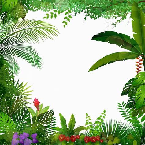 Premium Vector Tropical Jungle Background
