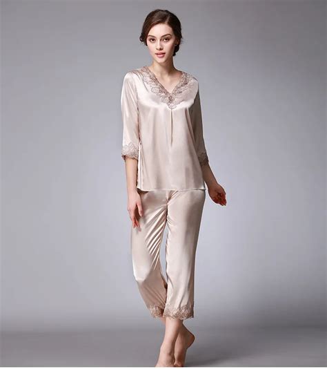 Real Silk Gown Pajamas For Women Summer Comfortable Home Clothes Lace Nightwear Various Styles