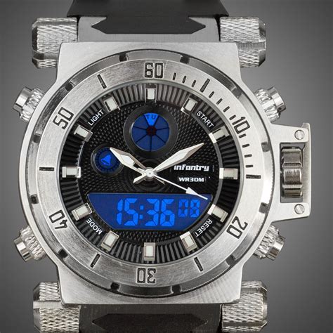 Infantry Mens Digital Quartz Wrist Watch Chronograph Sport Army Big