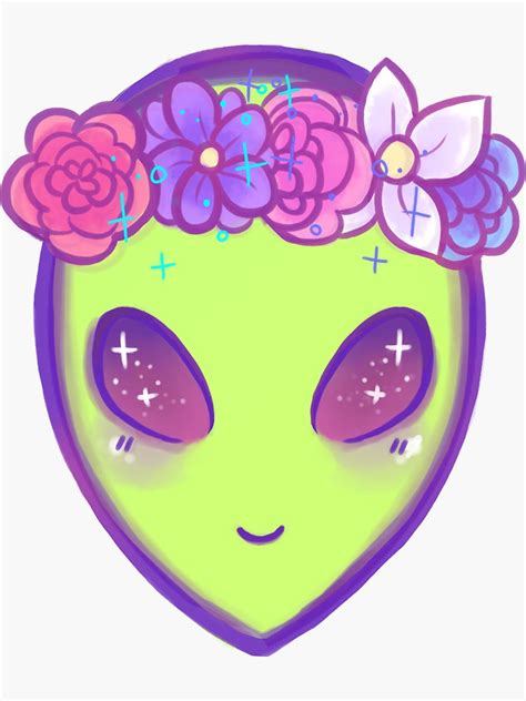 Cool Alien Sticker For Sale By Catharsiis Alien Art Cute Alien