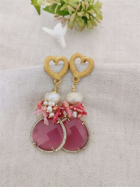 Acrylic Jewellery Coral Jewelry Baroque Fashion Accesorize Rose