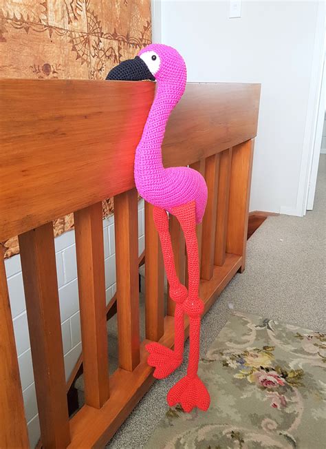 Hand Crocheted Fanny The Flamingo
