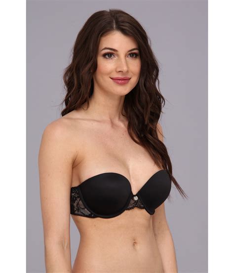 Dkny Lace Super Glam Strapless Push Up Bra 458111 In Black Lyst