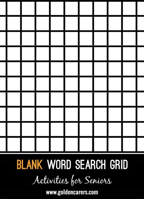 Blank Word Search Grid Printable Word Search Printabl