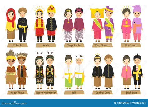 Indonesia Traditional Dress Stock Illustrations 1298 Indonesia