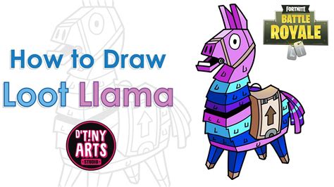How To Draw Loot Llama From Fortnite Battle Royale Very Easy Youtube