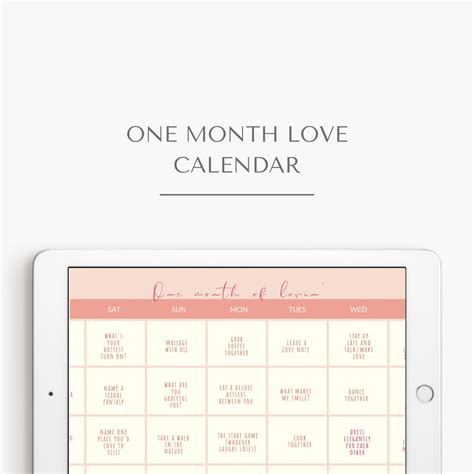 Love Calendar For Couples 30 Days Of Love Prompts Etsy