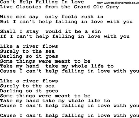 Cant Help Falling In Love By Marty Robbins Lyrics