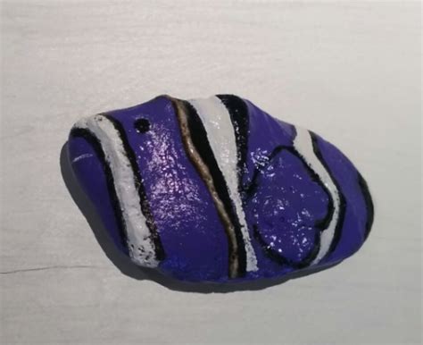 Clown Fish Painted On A Rock By Me Fish Painting Painted Rocks
