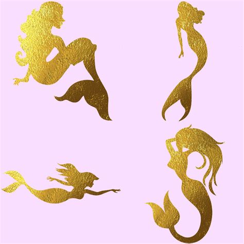Mermaid Silhouettes Clipart By Fantasy Cliparts