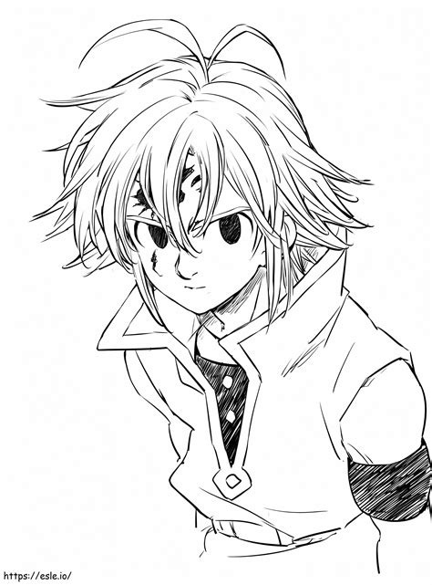 Meliodas Of The Seven Deadly Sins Coloring Page