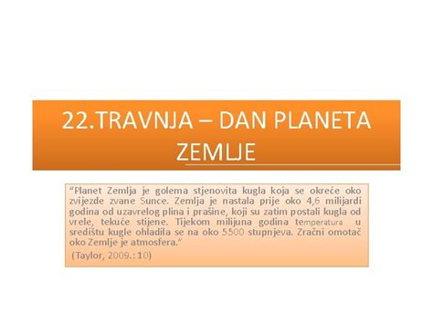 22 Travnja Dan Planeta Zemlje Planet Zemlja Je
