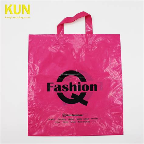 Pink Soft Loop Handle Shopping Bags Kun Plastic Bag Company