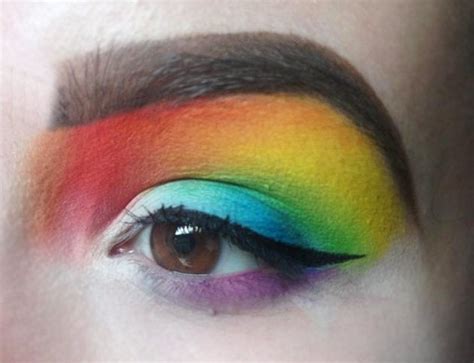 practiced makeup for gay pride tomorrow and i can t decide which eye look is better what do you