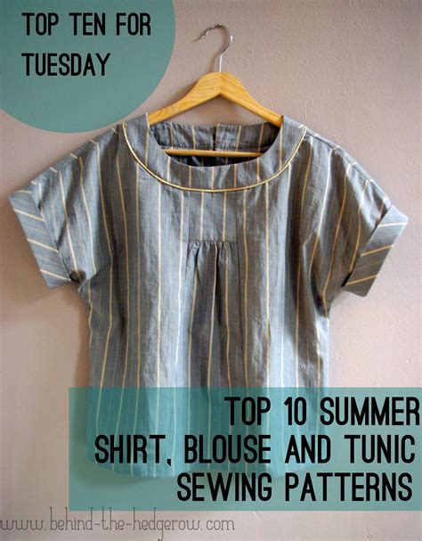 Top 10 For Tuesday Summer Top Sewing Patterns Description From