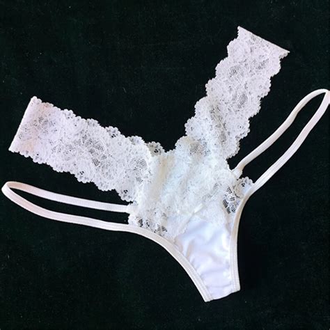 White Panty Erotic Cross Strap Lace Hollow Out Panty With Free Etsy