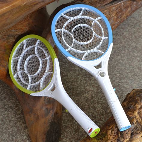 Round Plug Rechargeable Electric Mosquito Swatter Hit Killer Racket