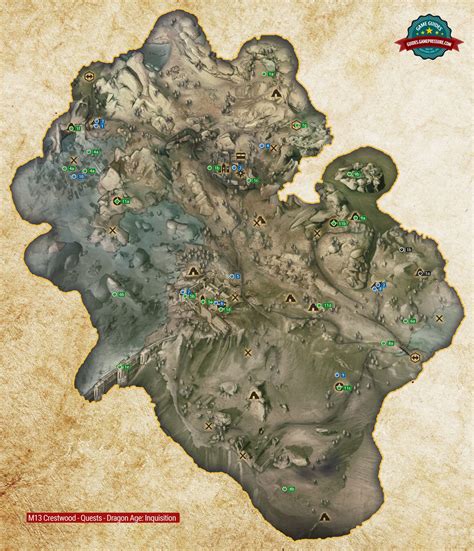 M13 Crestwood Quest Map Dragon Age Inquisition Game Guide