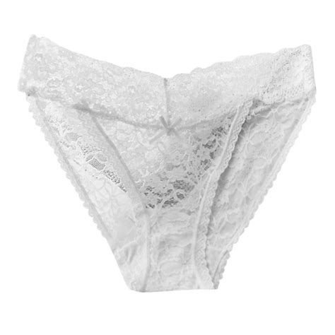 Womens Sexy Thong Panties Floral Lace Hollow Out Underwear See Through Panty Lingerie Sleepwear
