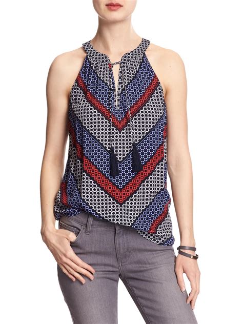 Factory Print Tassel Halter Top Banana Republic Factory Modern