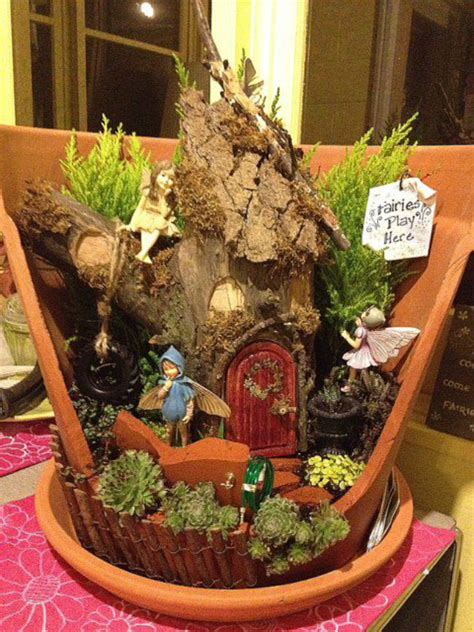 You can use a broken terracotta pot, tree trunk, galvanized pail, wine barrel, rusty iron bucket, wooden chest or any utensil from your kitchen you find creative. Top DIY 35 Magical Fairy Garden Ideas