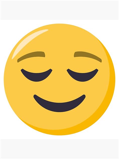 Joypixels Relieved Face Emoji Poster By Joypixels Redbubble