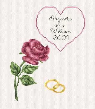 Wedding modern cross stitch pattern, personalized counted cross stitch chart, love, anniversary, wedding gift diy, digital pdf. Wedding / Anniversary Card Cross Stitch Pattern wedding