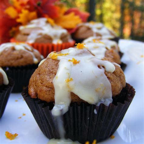 Mini Pumpkin Muffins With Orange Drizzle Recipe Allrecipes