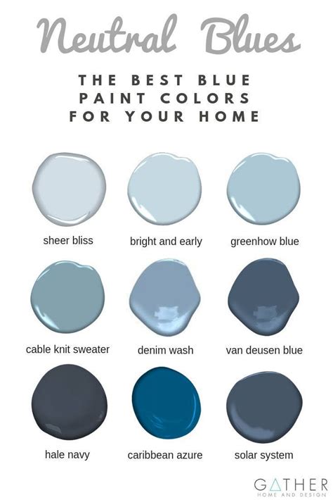 The Best Blue Paint Colors For Your Home With Text Overlaying It That