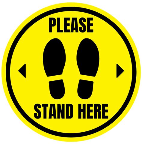 Please Wait Here Floor Stickers Custom Signs Australia