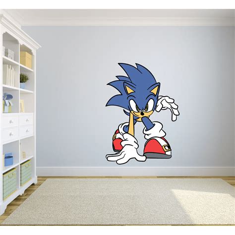 Running Sonic The Hedgehog Cartoon Game Decors Wall Sticker Art Design